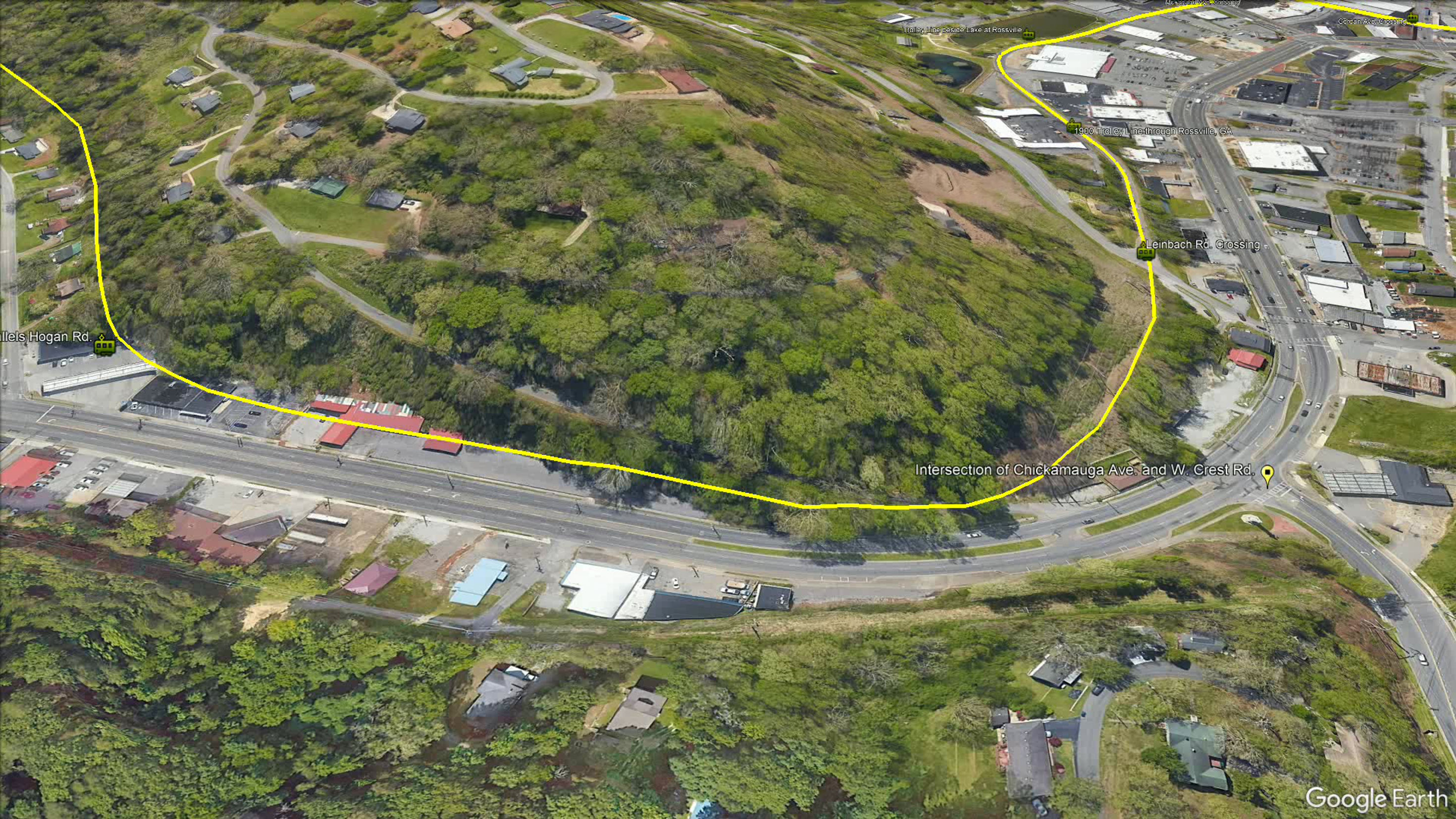 1900 Trolley Line to Chickamauga Park